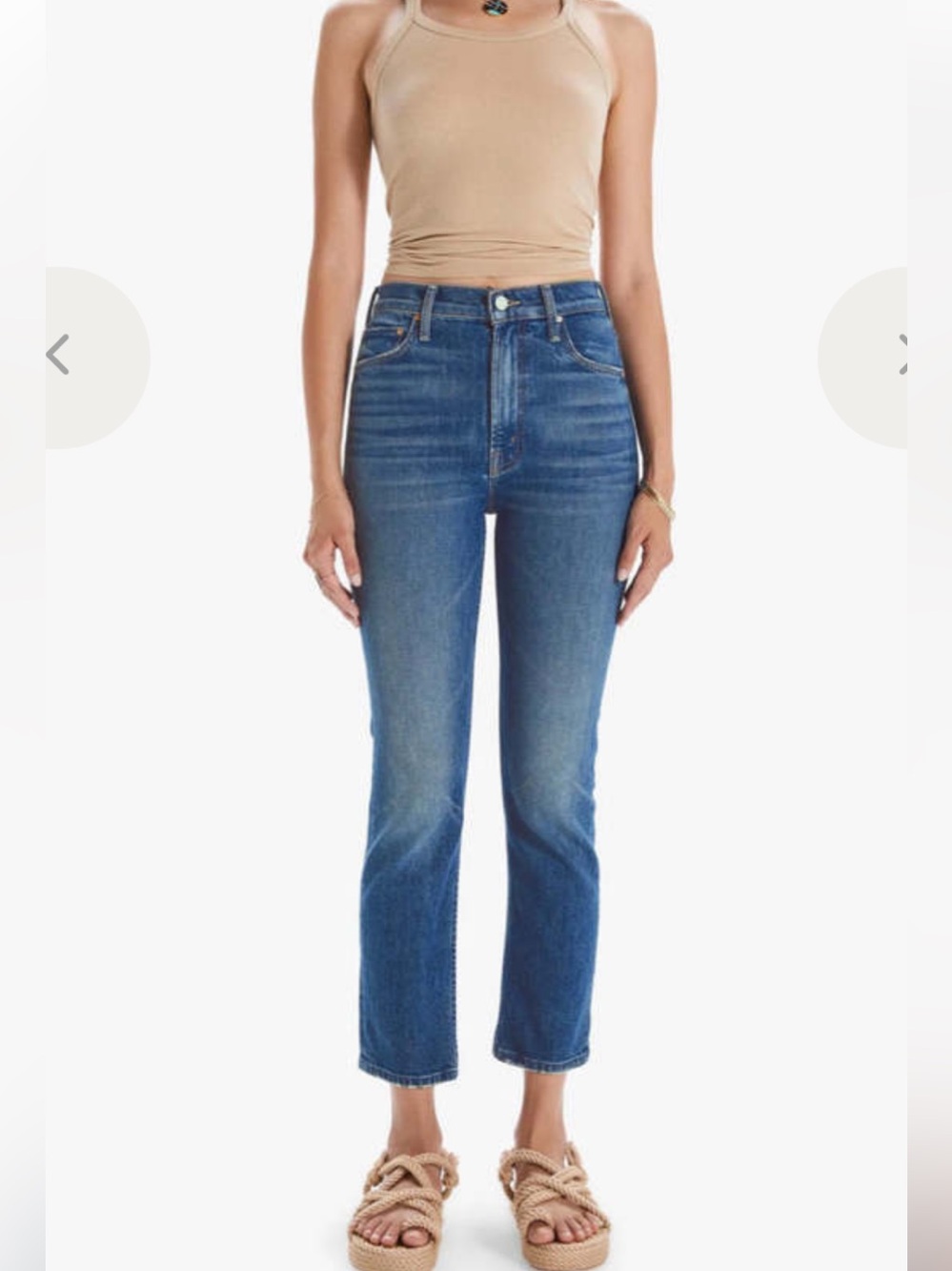MOTHER High Waisted Rider Ankle Jeans — Size 28 — Running With Scissors